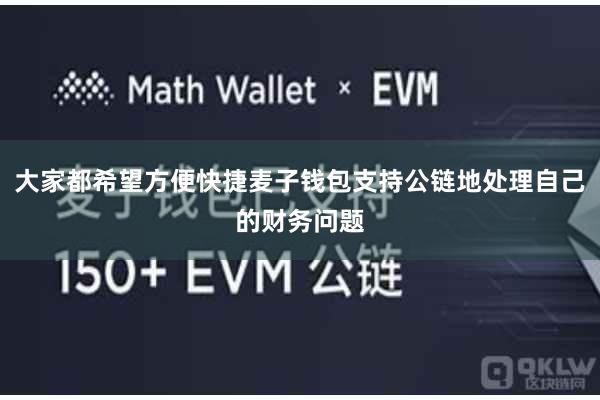 大家都希望方便快捷麦子钱包支持公链地处理自己的财务问题
