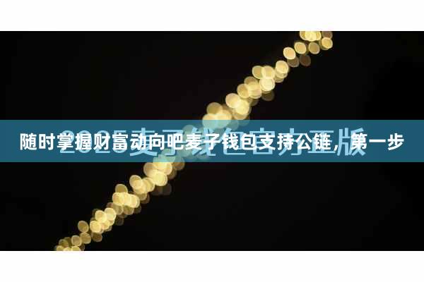 随时掌握财富动向吧麦子钱包支持公链，第一步